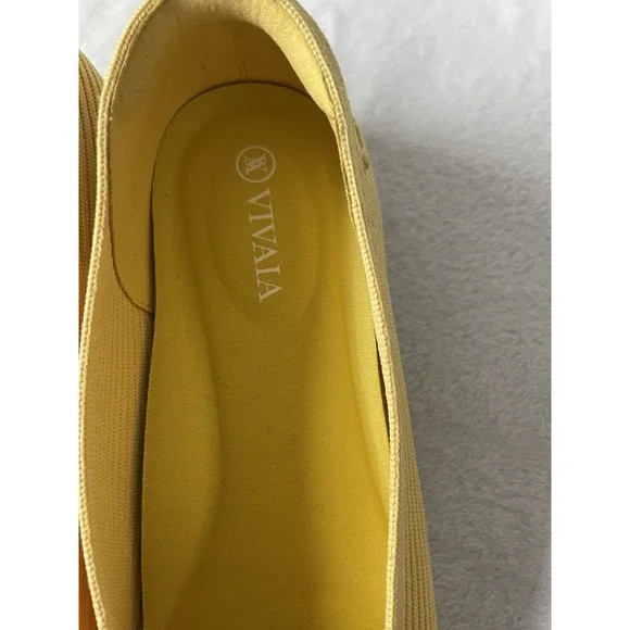 Vivaia Samantha Yellow Square Toe Classic Office Loafers Comfort Shoe 36 US6 - Picture 9 of 16